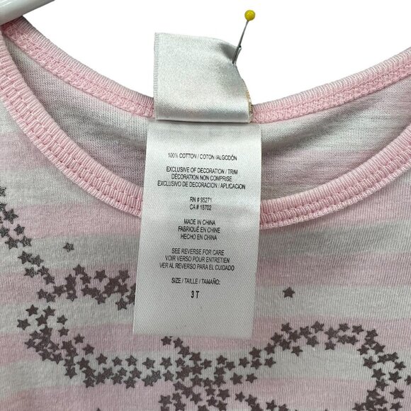 Absorba Toddler Girls 3T Legging Top Outfit Pink Stars Faux Denim - Picture 8 of 9